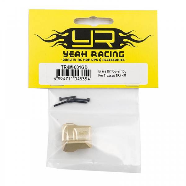 Yeah Racing TR4M-001GD BRASS FRONT / REAR DIFF COVER 13G