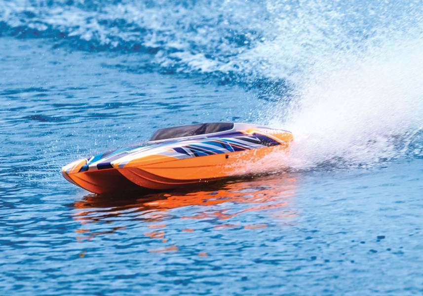 Traxxas 57046-4ORANGEX DCB M41 Widebody Catamaran TSM Brushless 