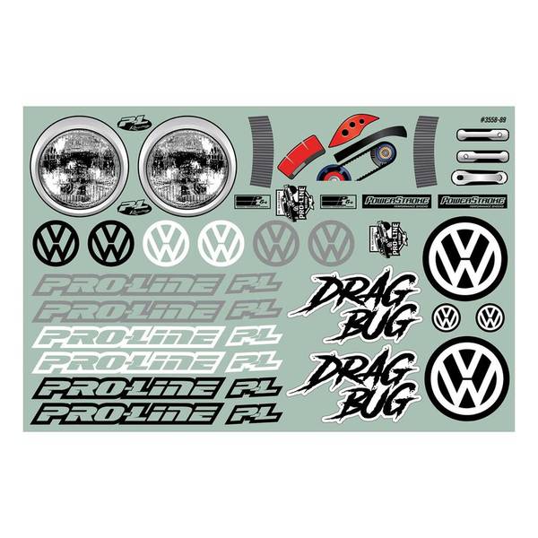 Proline 1/10 Volkswagen Drag Bug Clear Body: Drag Car