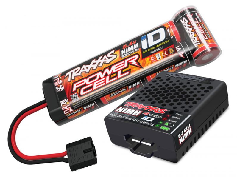 Traxxas 242548 Bandit 2WD 1/10 RTR TQ EHD Red Charger / Battery