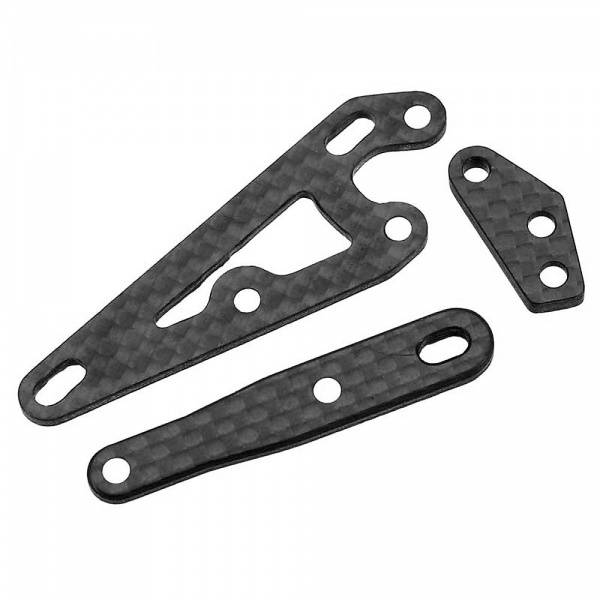 Axial 30753 Carbon Fiber F/R Servo Mounts/Steering Arm XR10