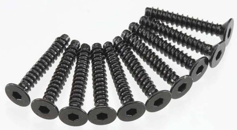 Axial 468 Hex Socket Tap Flat Head M3x18mm Black (10)