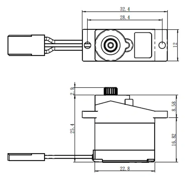 Savox SH-0257MG Plus Servo 2,2Kg 0,09s Alu Metal Gear Micro
