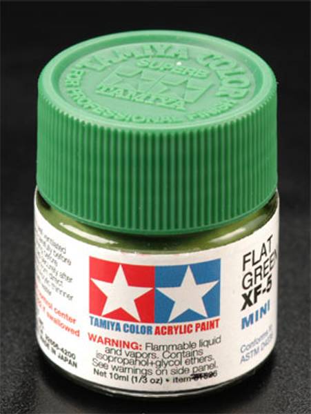 Tamiya 81705 Acrylic Mini XF-5 Flat Green 1/3 oz