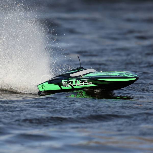 ProBoat Impulse 32" Brushless Deep-V RTR with Smart, Black/Green