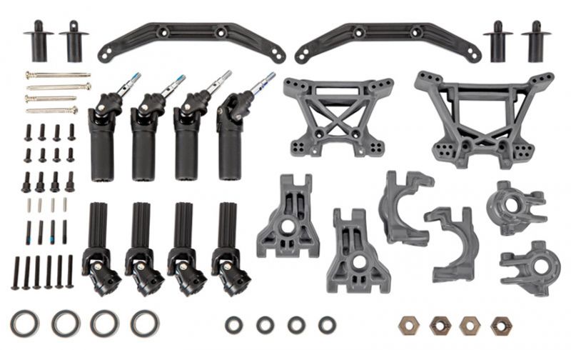 Traxxas 9080-GRAY Upgrade Kit Heavy Duty Gray Hoss, Rustler, Sla