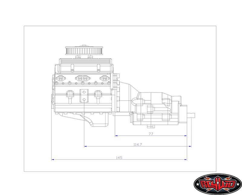 RC4WD 1043 1/10 V8 Scale Engine