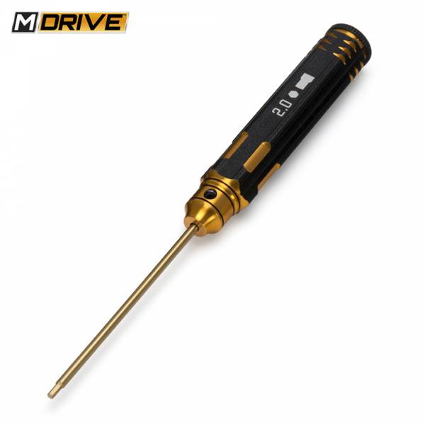 M-Drive MD21020 Pro TiN Allen Wrench Straight Hex Tool 2.0mm