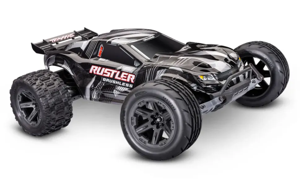 Traxxas 37454-4-Black Rustler 2WD 1/10 HD VX3 BL 3S RTR