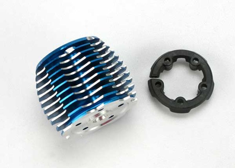 Traxxas 5237 Cooling Head Blue (with Protector) TRX 2.5