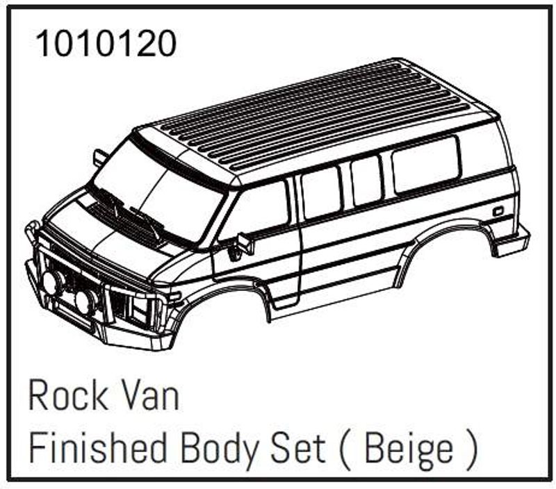 Absima 1010120 ROCK VAN PC BODY SET (BEIGE)  PRO CRAWLER 1:18