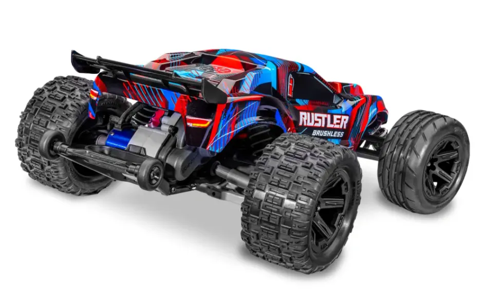 Traxxas 37454-4-Red Rustler 2WD 1/10 HD VX3 BL 3S RTR