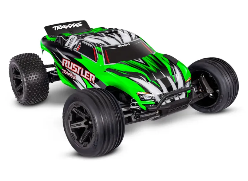 Traxxas 372548 Rustler 2WD 1/10 RTR TQ EHD Green-X With Battery/Charger