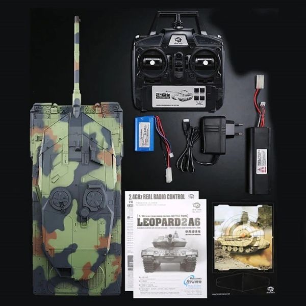 Heng Long 3889-1PRO Battle Tank 1:16 - Leopard 2 A6 Pro - Airgun & IR