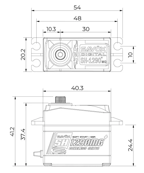 Savox SH-1290MG Plus Servo 5Kg 0,05s Alu Coreless Metal Gear