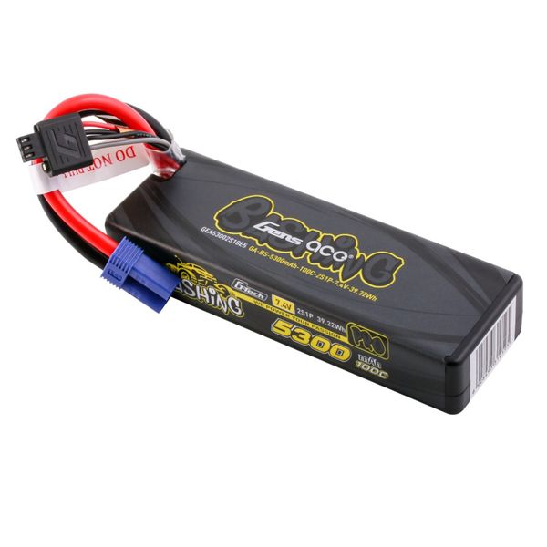 Gens Ace 2s 5300mAh 100C EC5 Bashing G-Tech